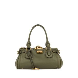 Chloe Women Army Green Leather Paddington Shoulder Bag